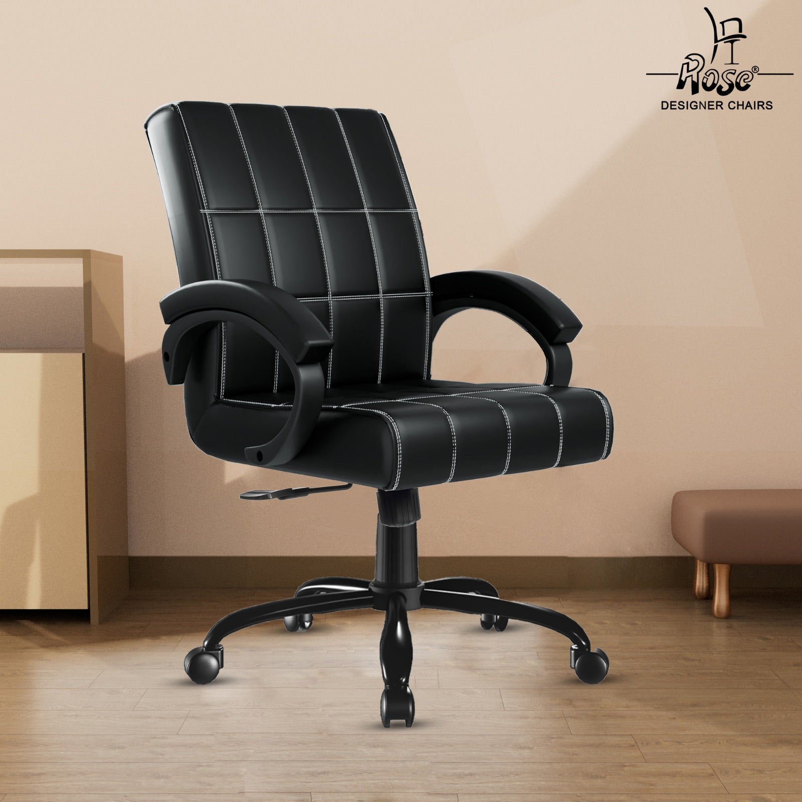 ROSE® Barfi Mid-Back Revolving Office Chair – Rose Designer Chairs