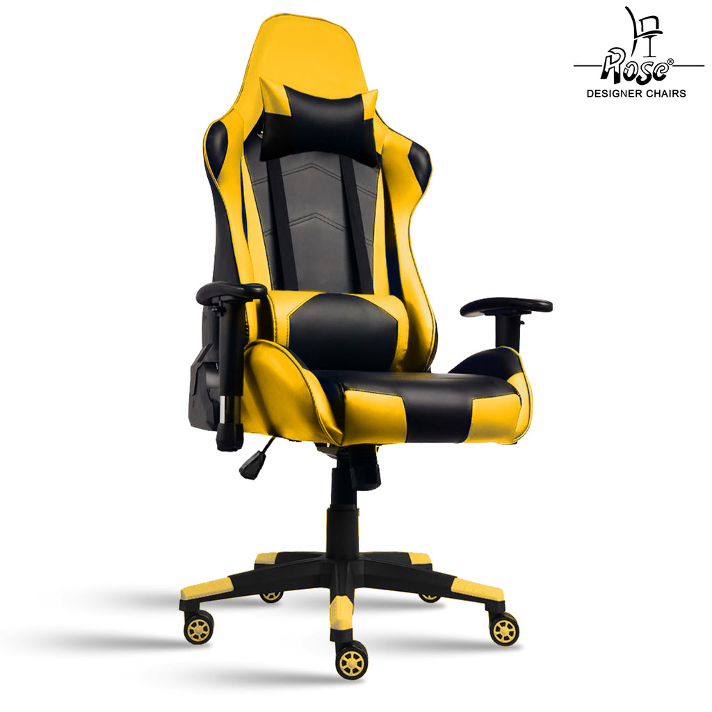 ROSE® Up Gaming with Multi-Functional Ergonomic Gaming Chair (Yellow)