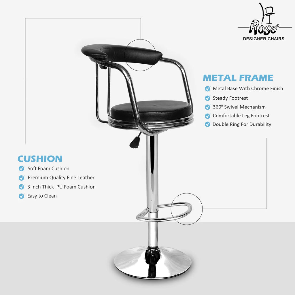 Kiya black bar stool set of 2 features img