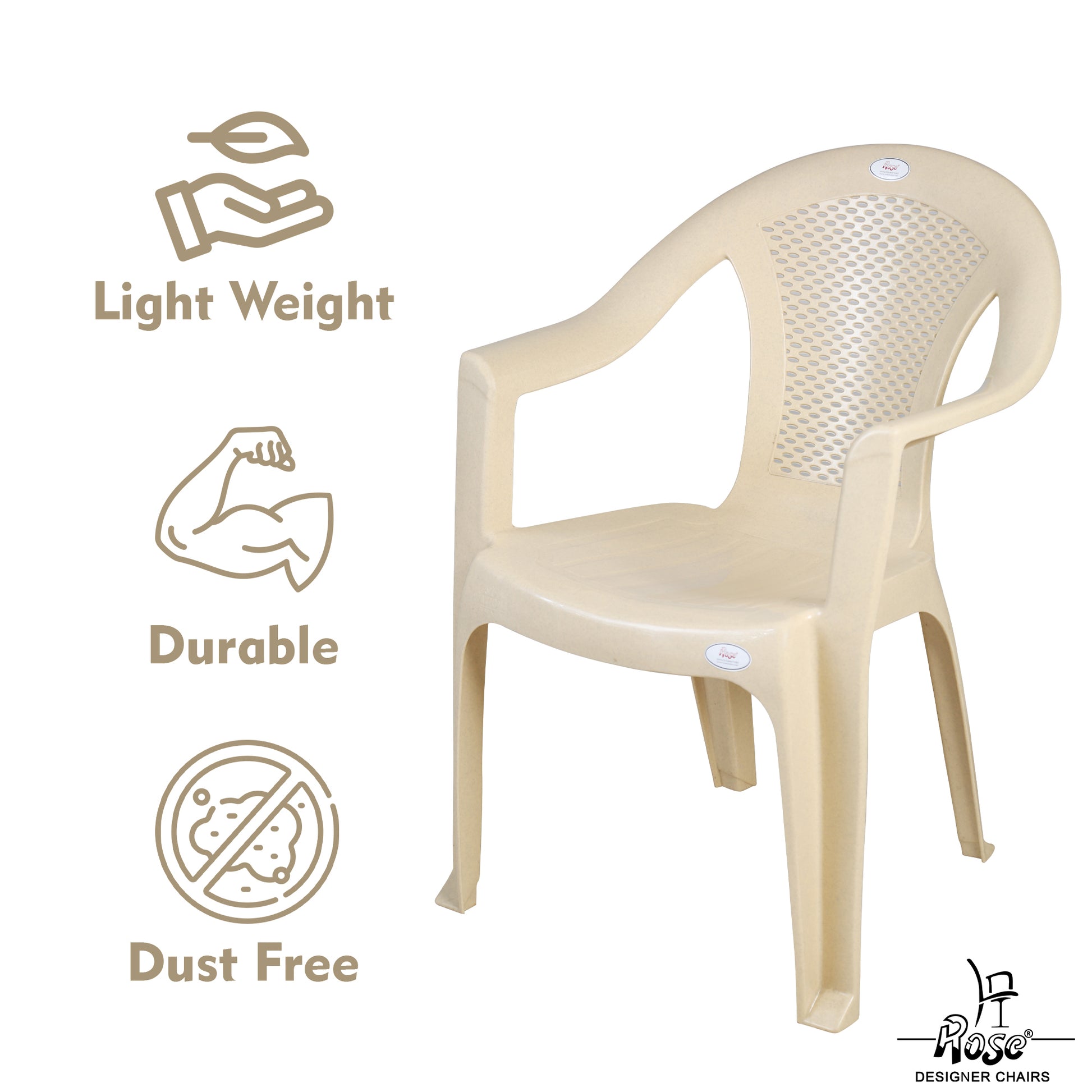 ROSE® Barry Plastic Chair | Indoor Outdoor Chair