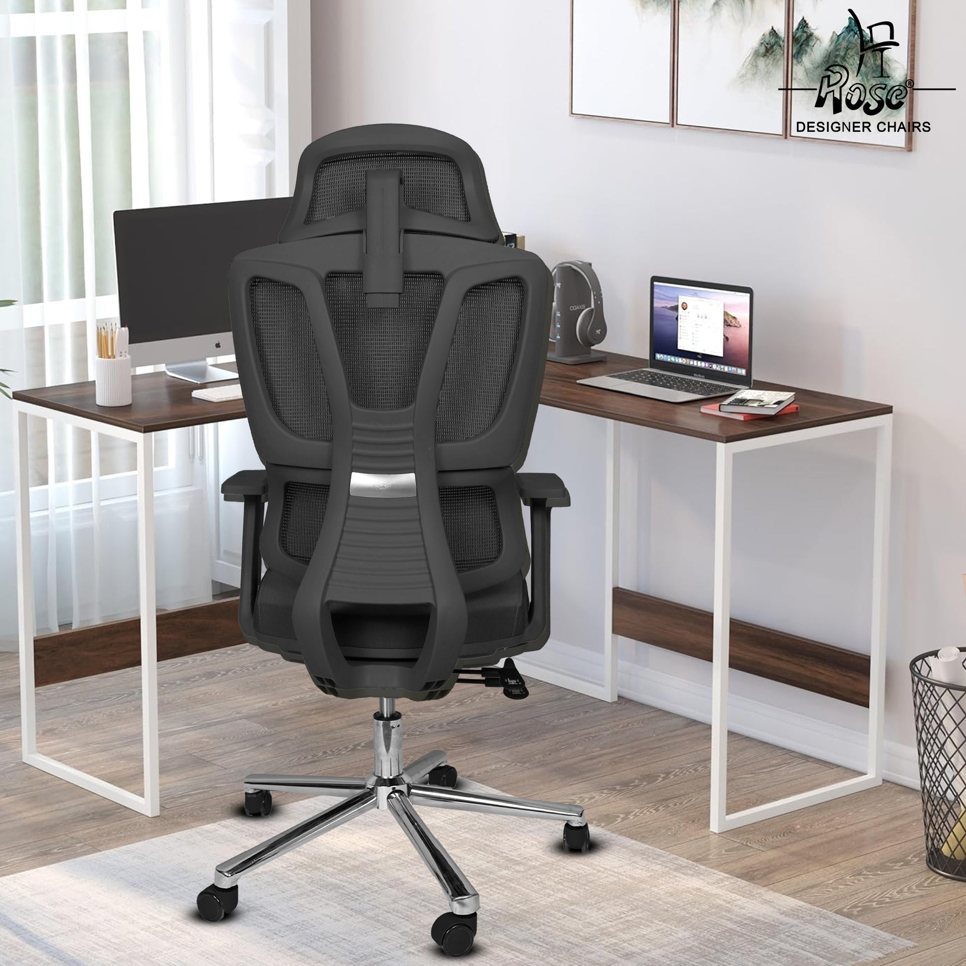  Canary Premium Ergonomic Office Chair(Black Set of 1) Bg Img
