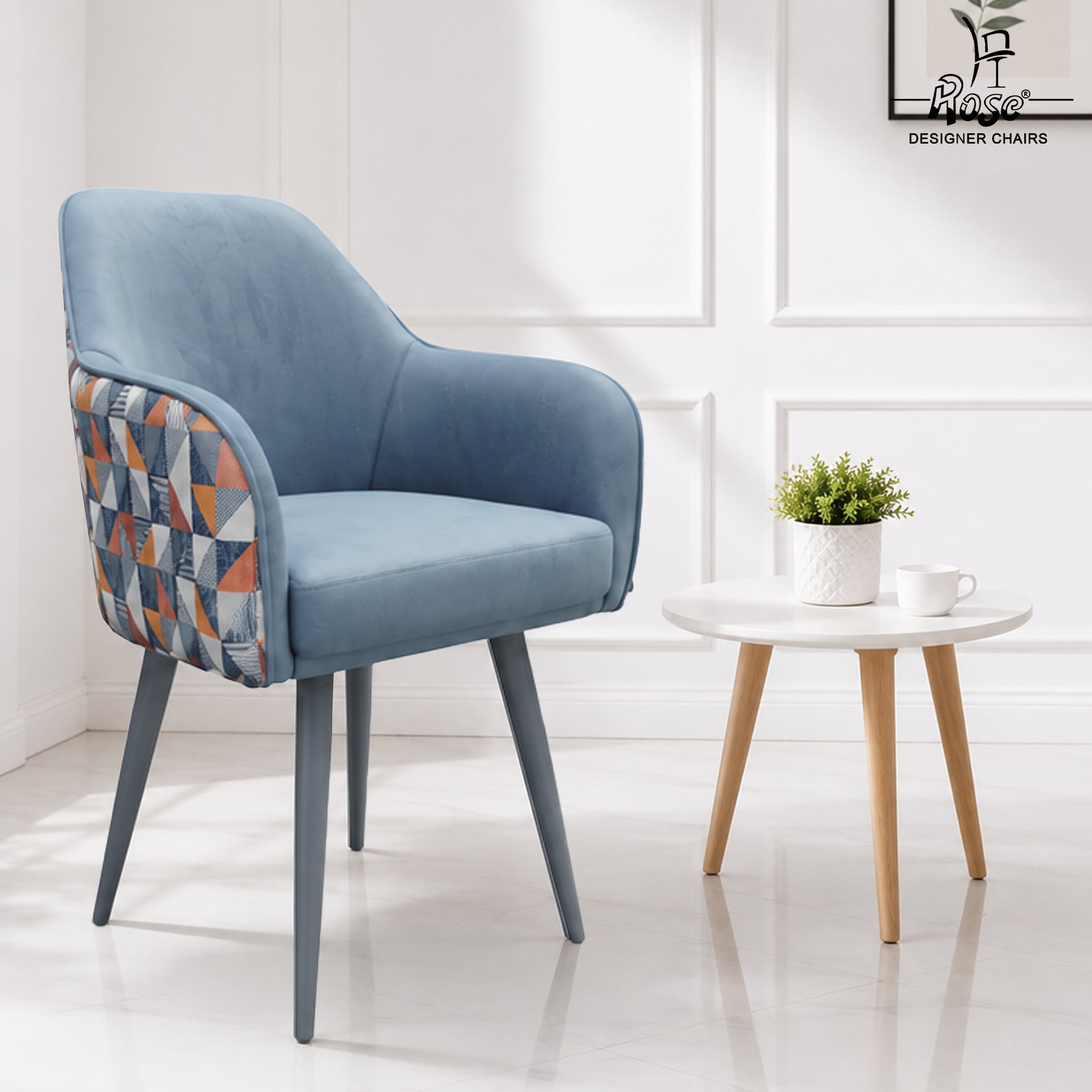  Paul Modern Upholstered Accent Dining Chair(Sky  Blue) Set of 1 Bg Img