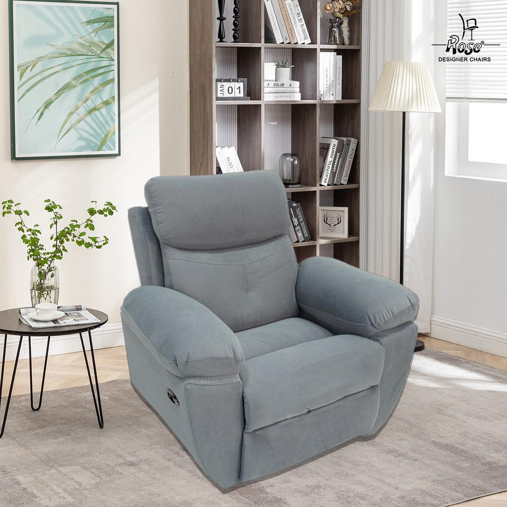 Rose Albania Single Seater Manual Recliner ( Grey )