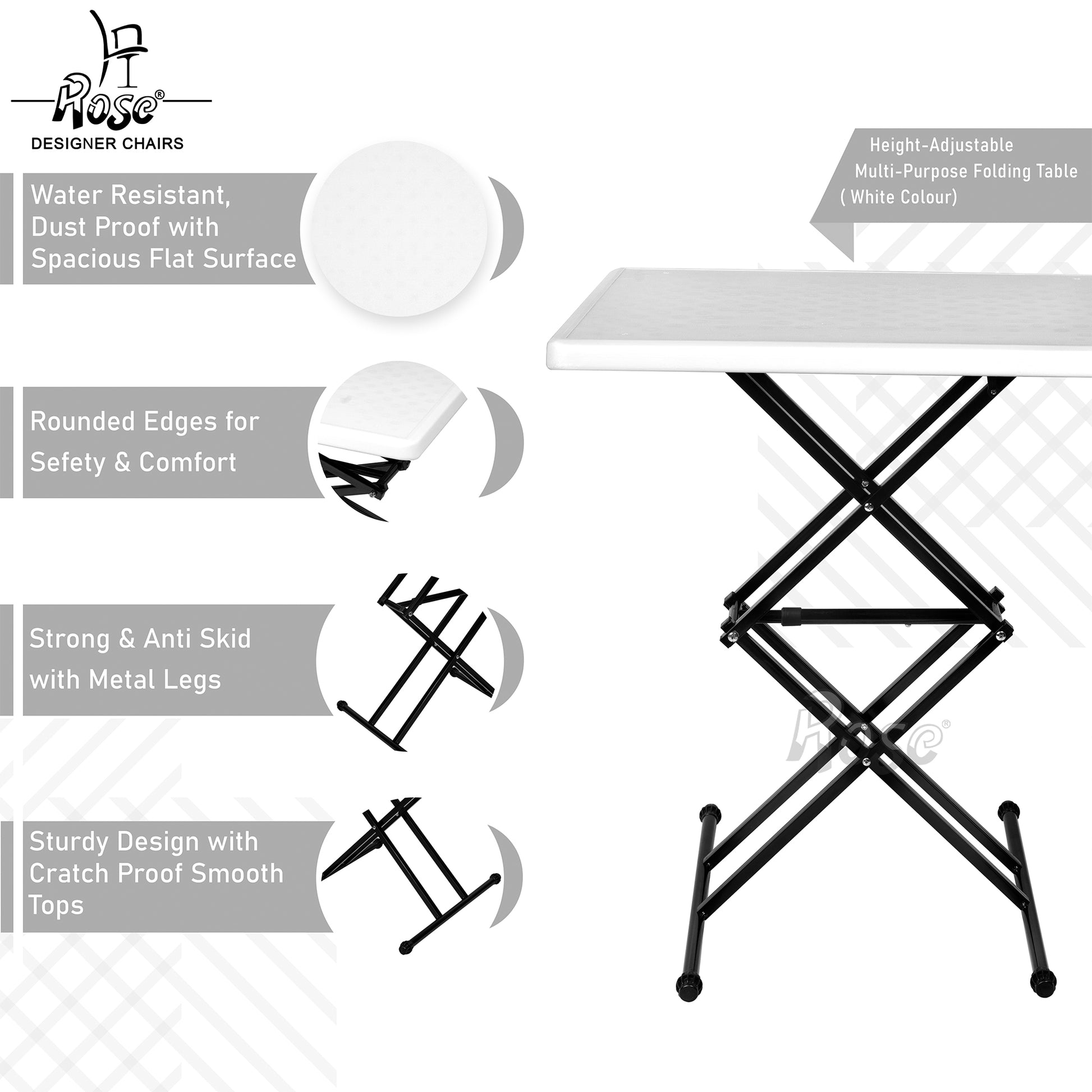 Multi-Purpose Laptop Table(White) Set of 1 Features