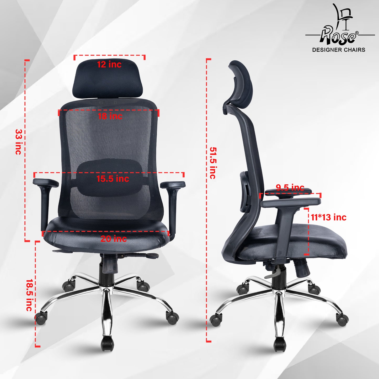 ROSE® Hauwk High Back Office Chair