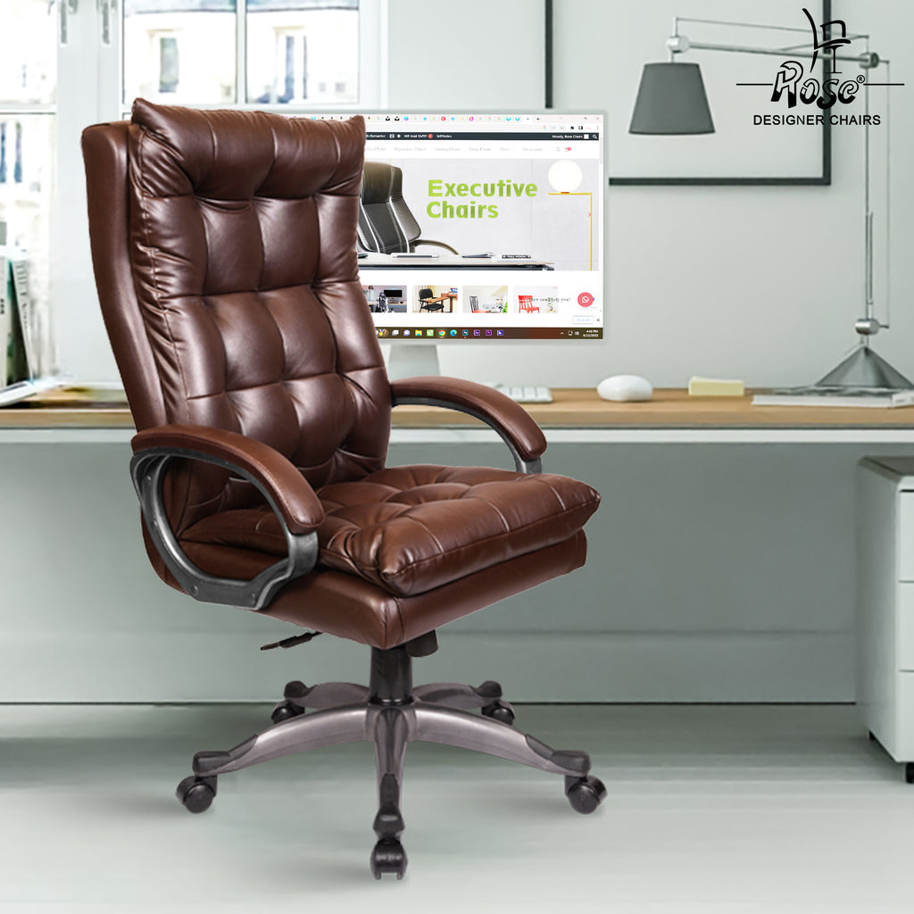 ROSE®Diana Leatherette Executive High Back Chair