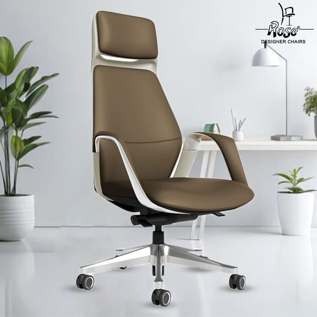 Rose Adana Luxurious High Back Chair (Mocha Brown)
