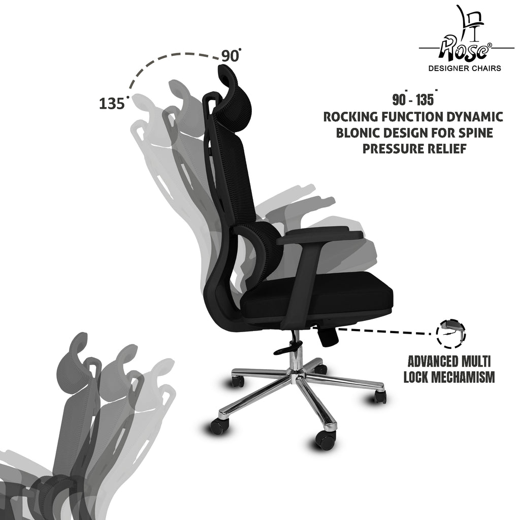  Canary Premium Ergonomic Office Chair(Black Set of 1) Features