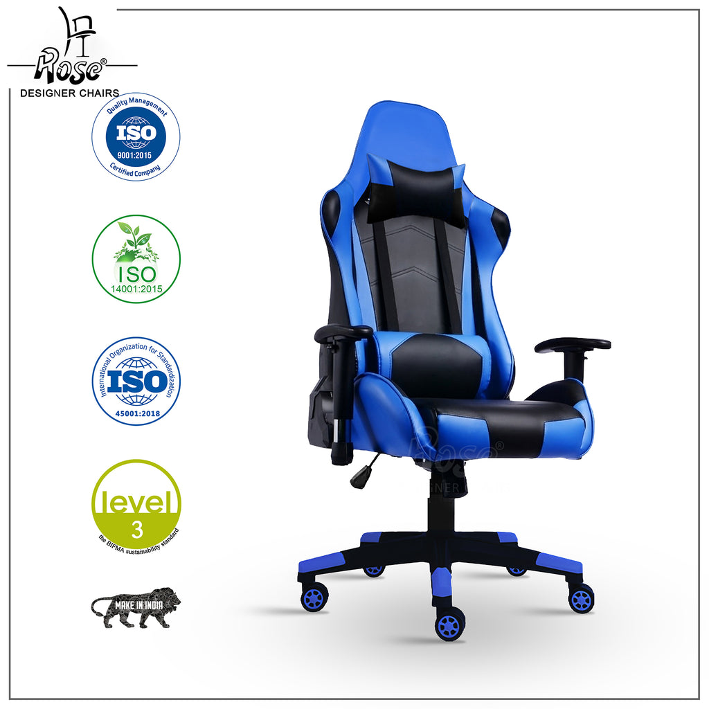 ROSE® Up Gaming with Multi-Functional Ergonomic Gaming Chair (Blue)