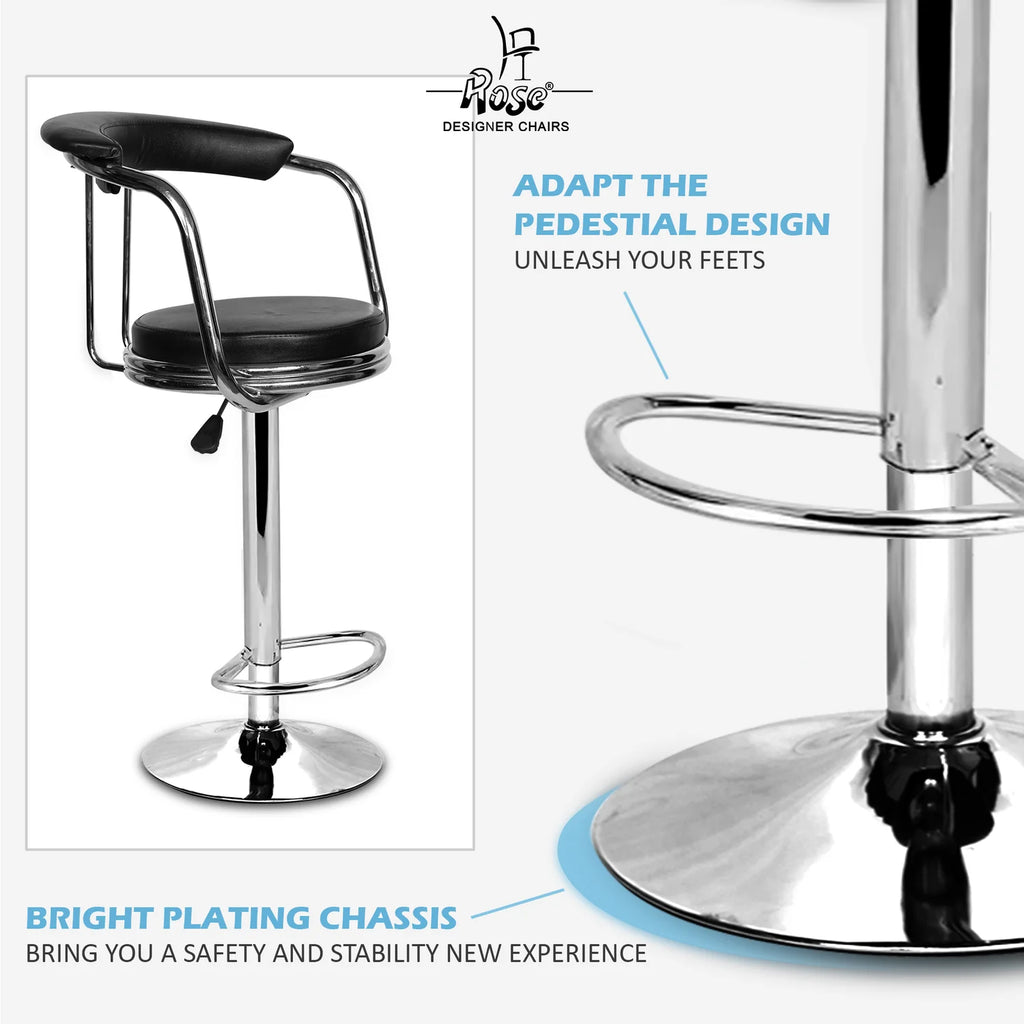 Kiya black bar stool set of 2 features 4