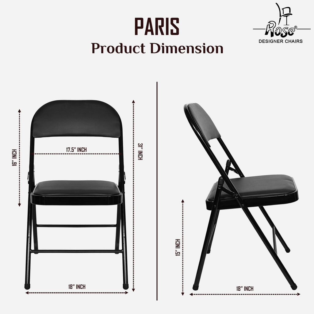 Paris Folding Cushioned Chair_Dimension