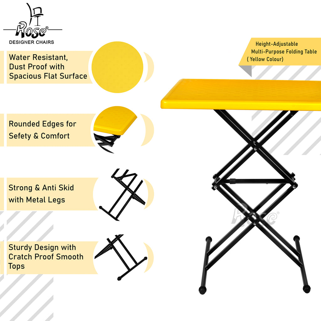 Multi-Purpose Laptop Table(Yellow) Set of 1 Features