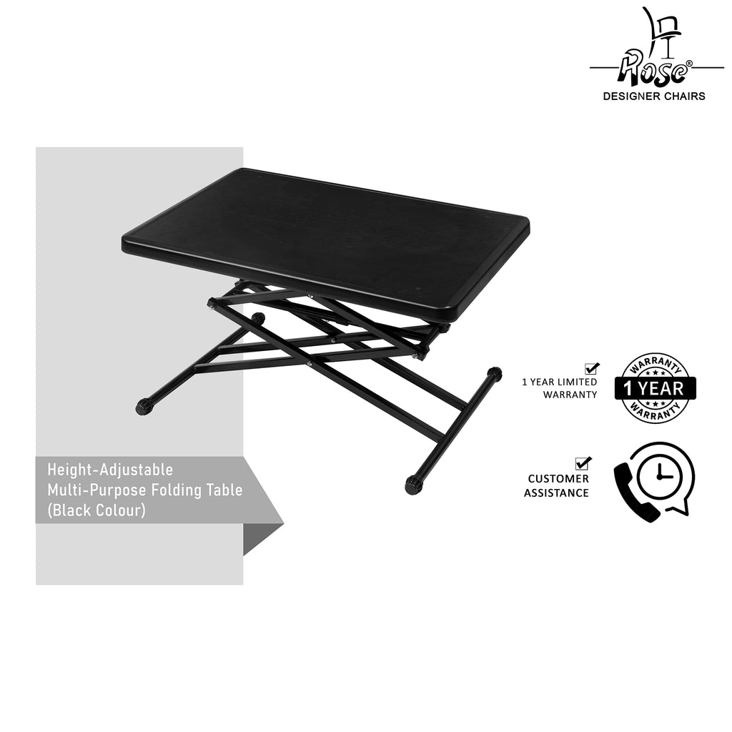 Rose® Multi-Purpose Laptop Table(Red, Height Adjustable)