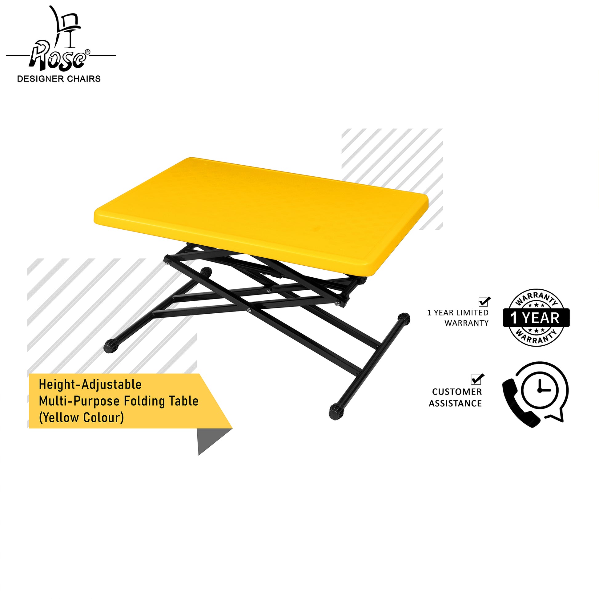 Multi-Purpose Laptop Table(Yellow) Set of 1 Service