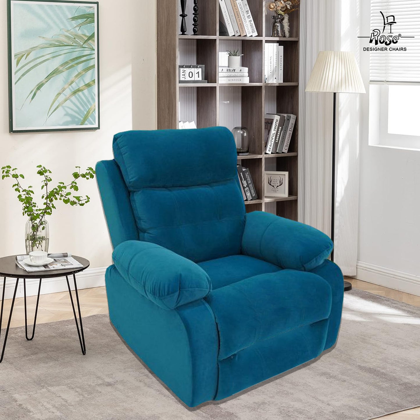 Rose Romania Recliner | Manual Recliner | Single R | ( Blue )