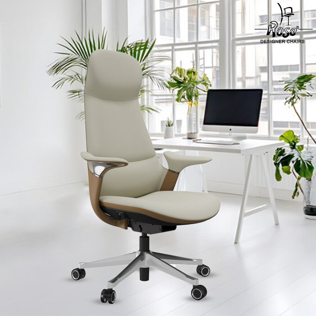 Rose Sofira Luxurious High Back Chair ( White )