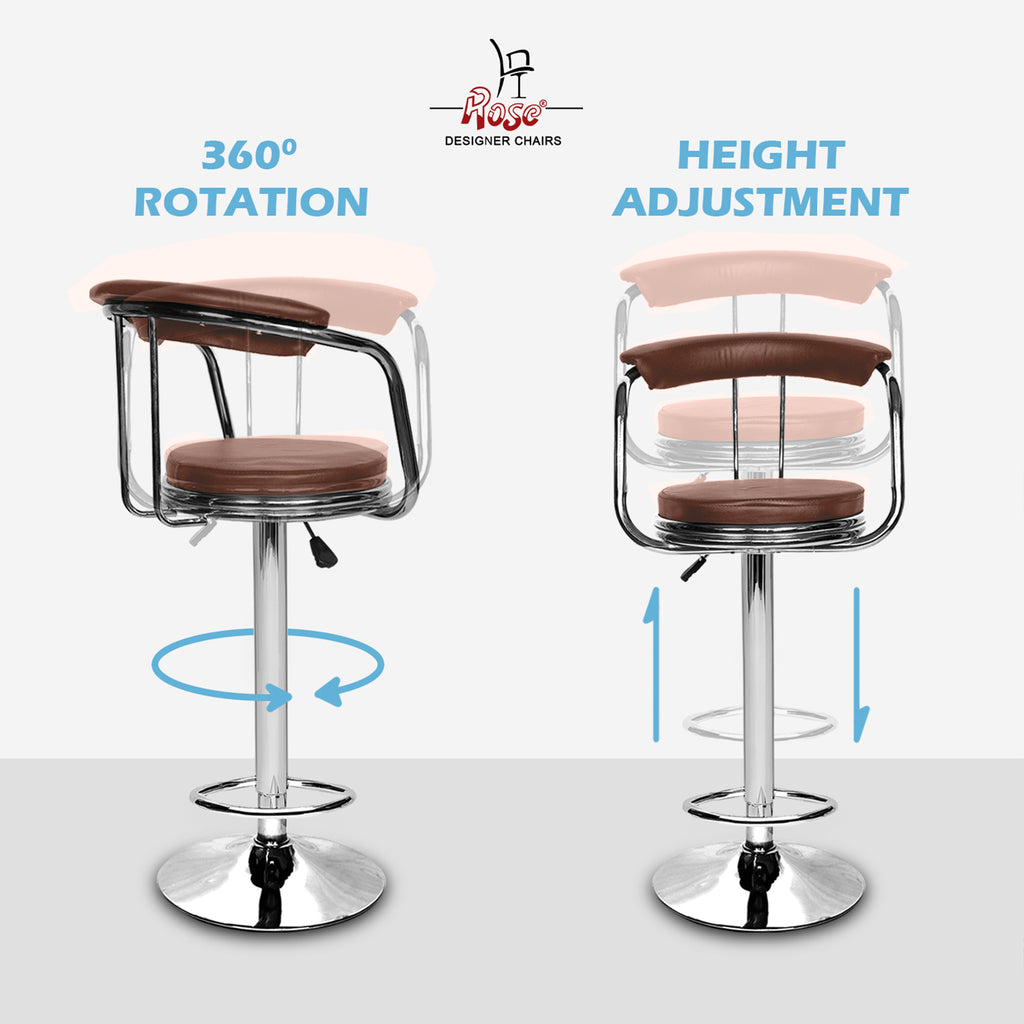 Kiya brown bar stool set of 2 features 2