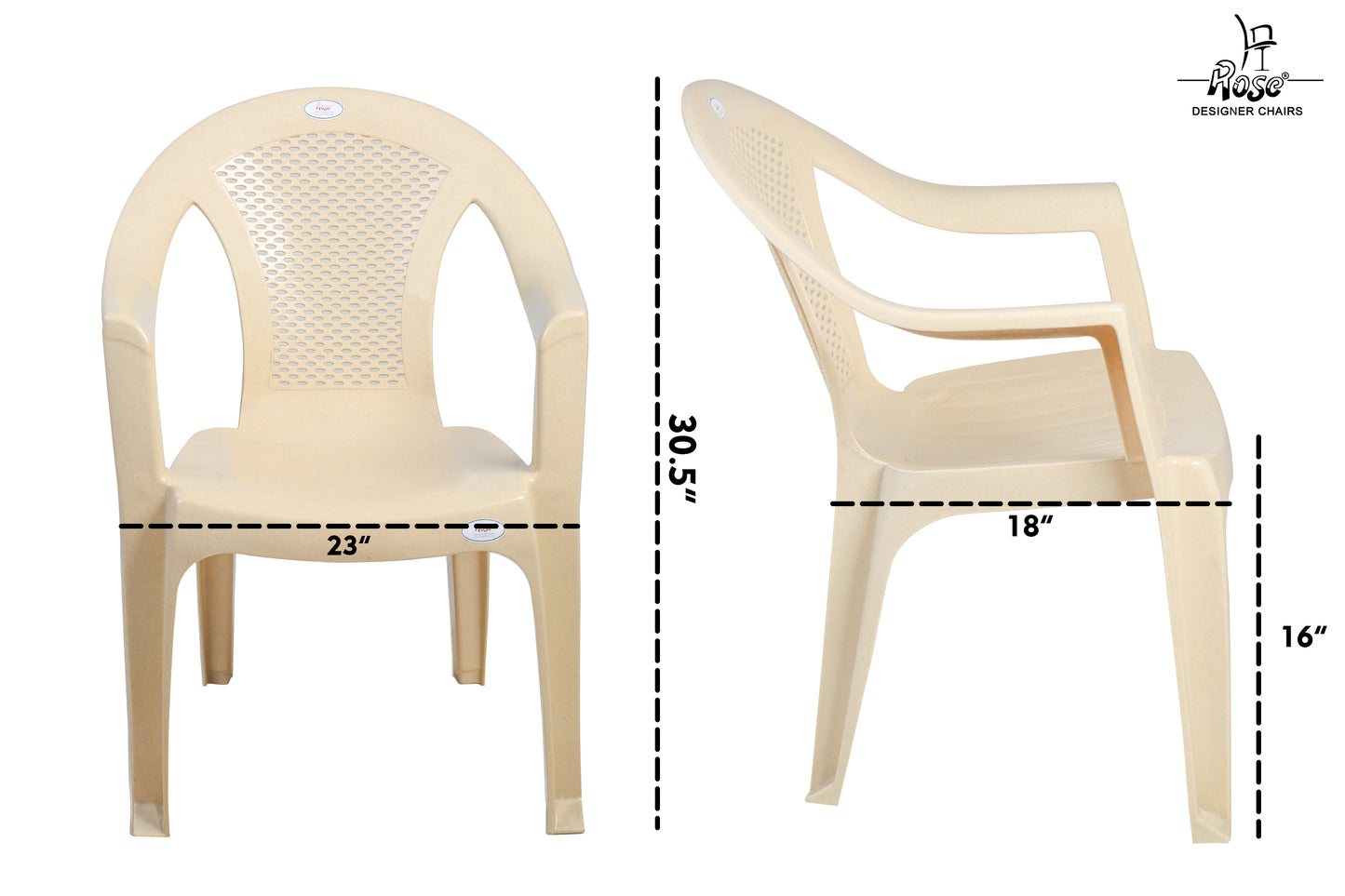 ROSE® Barry Plastic Chair | Indoor Outdoor Chair