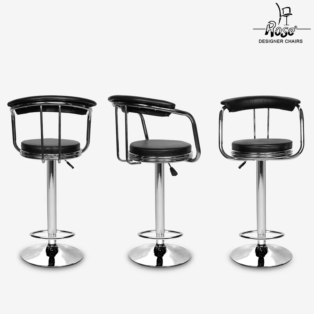 Kiya black bar stool set of 2 multiangle img