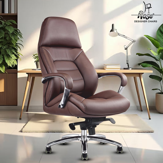 Rose Veda High Back Office Chair (Brown)