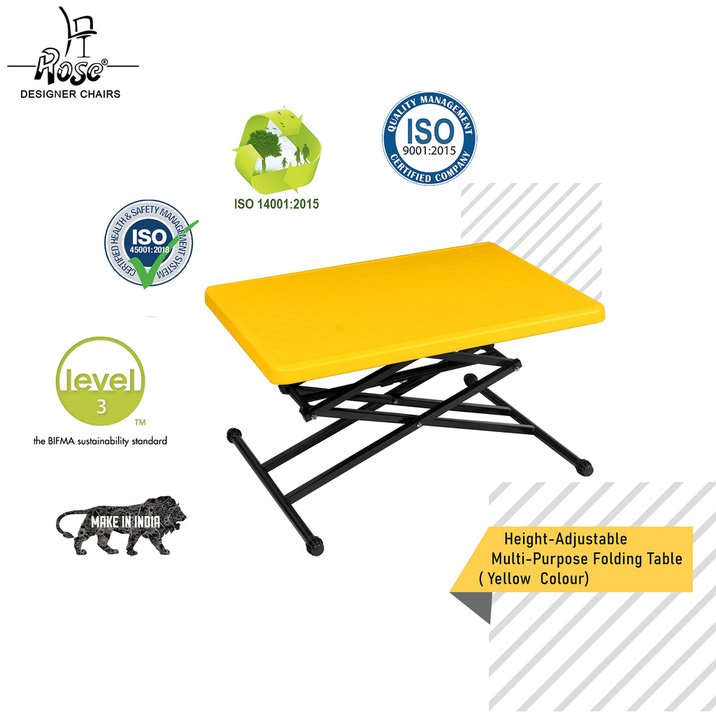 Rose® Multi-Purpose Laptop Table(Red, Height Adjustable)