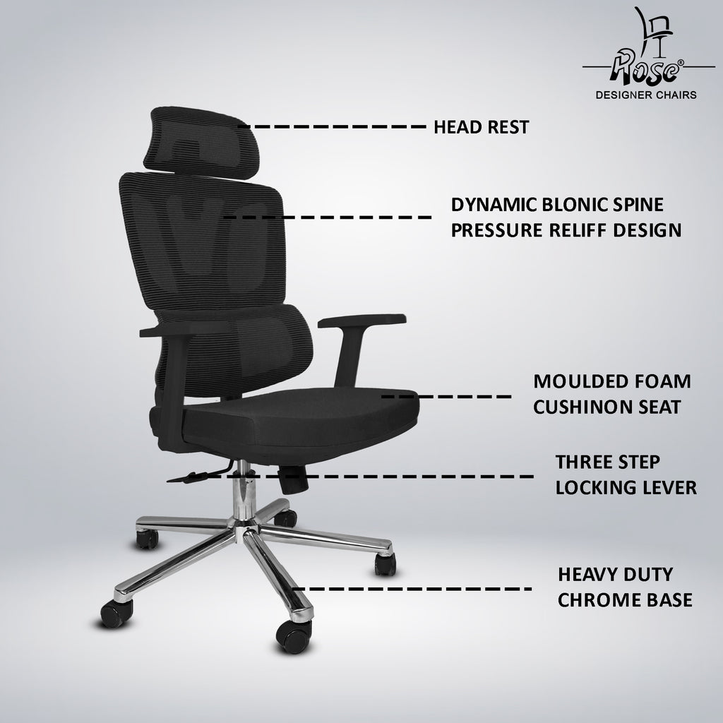  Canary Premium Ergonomic Office Chair(Black Set of 1) Features 2