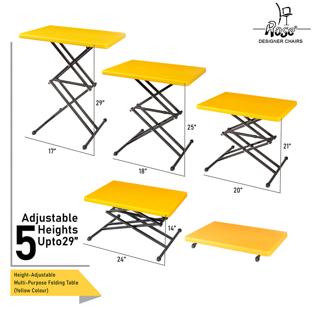 Multi-Purpose Laptop Table(Yellow) Set of 1 Features 2