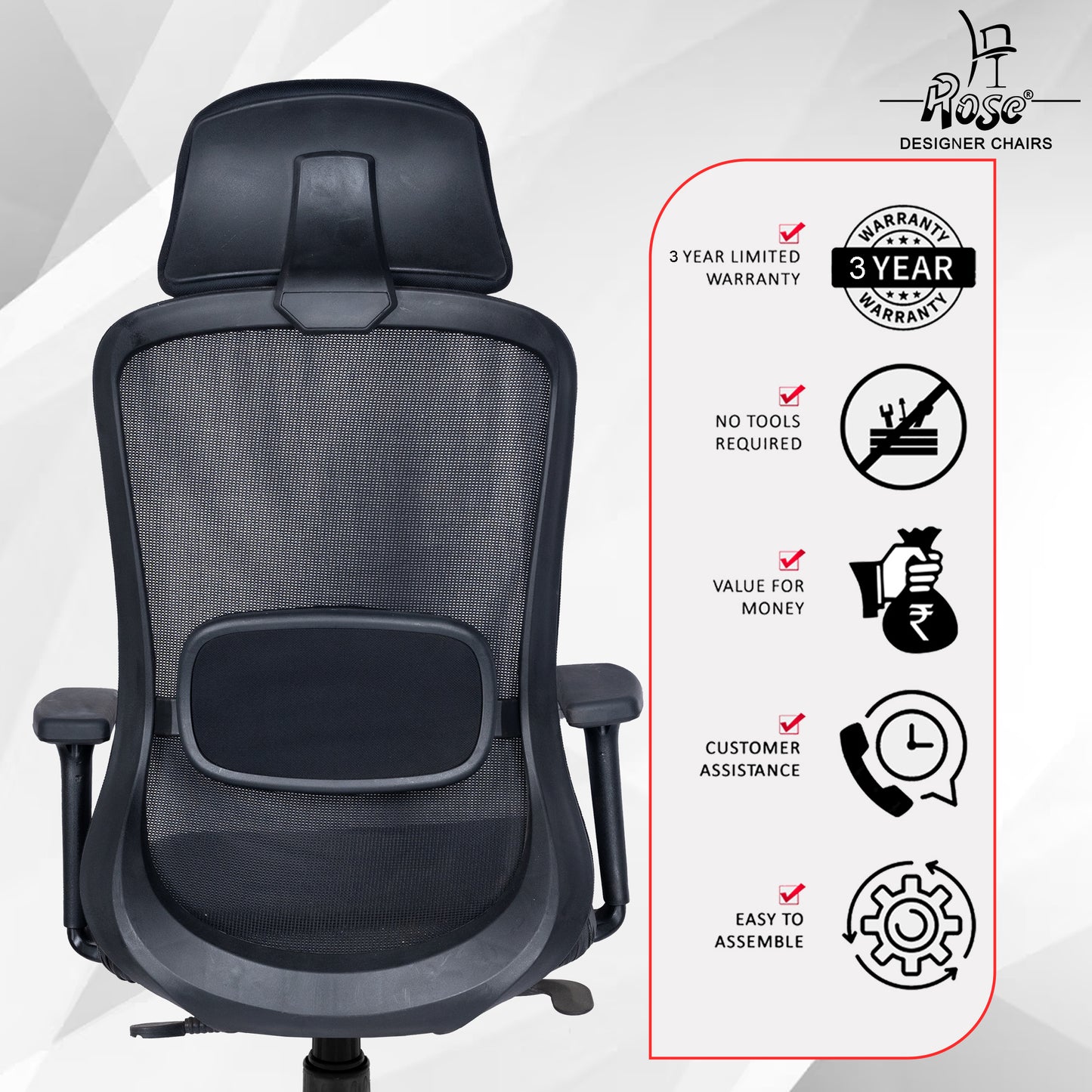 ROSE® Hauwk High Back Office Chair