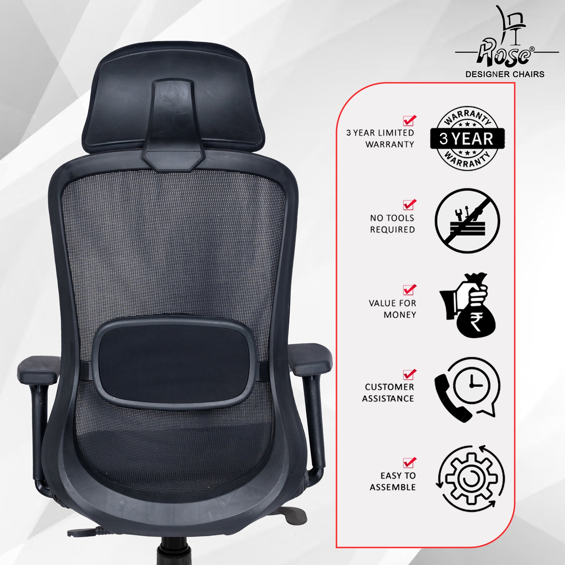 ROSE® Hauwk High Back Office Chair