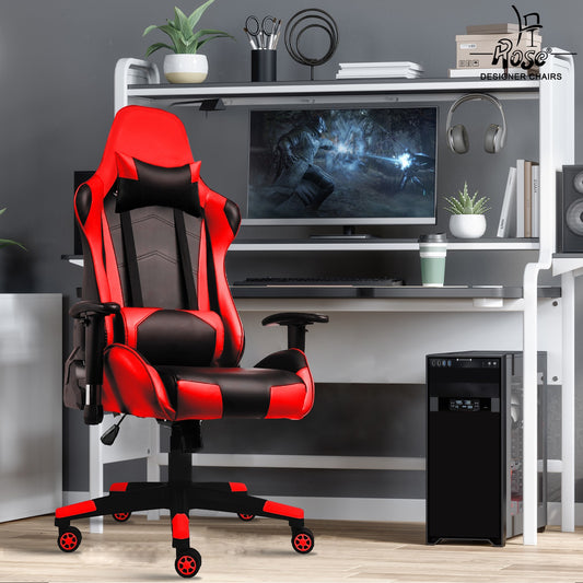 ROSE® Up Gaming with Multi-Functional Ergonomic Gaming Chair (Red)