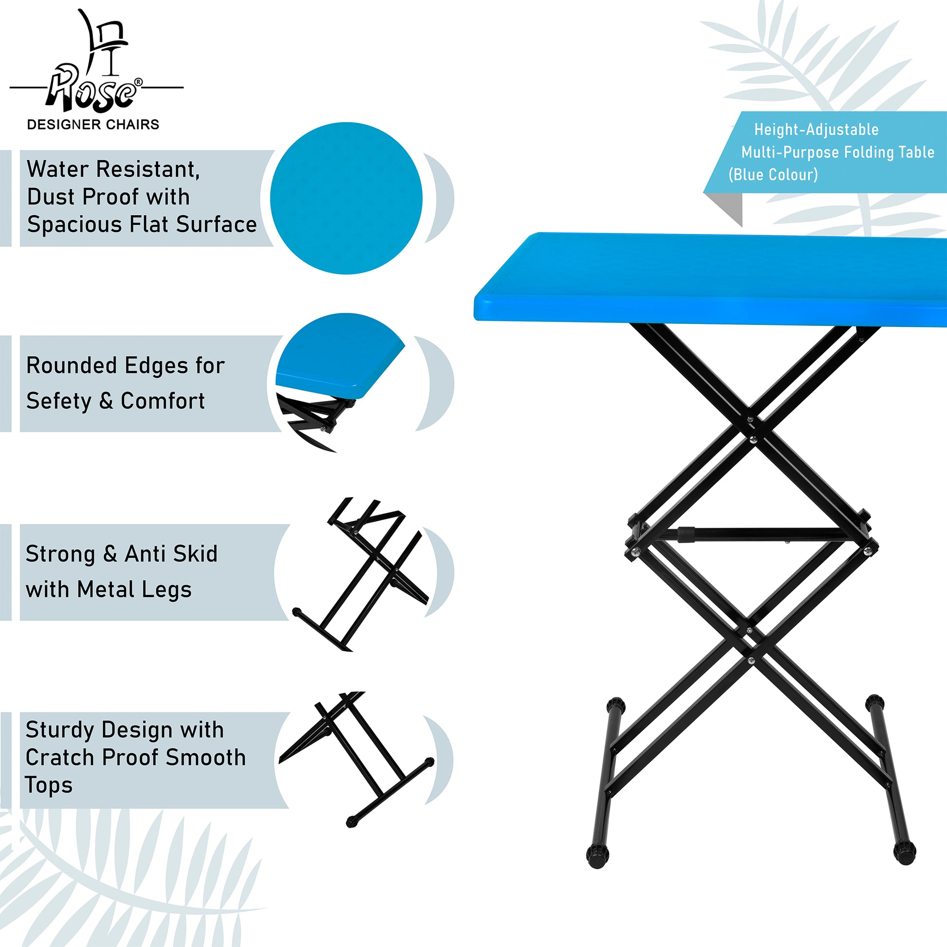 Multi-Purpose Laptop Table(Blue) Set of 1 Features