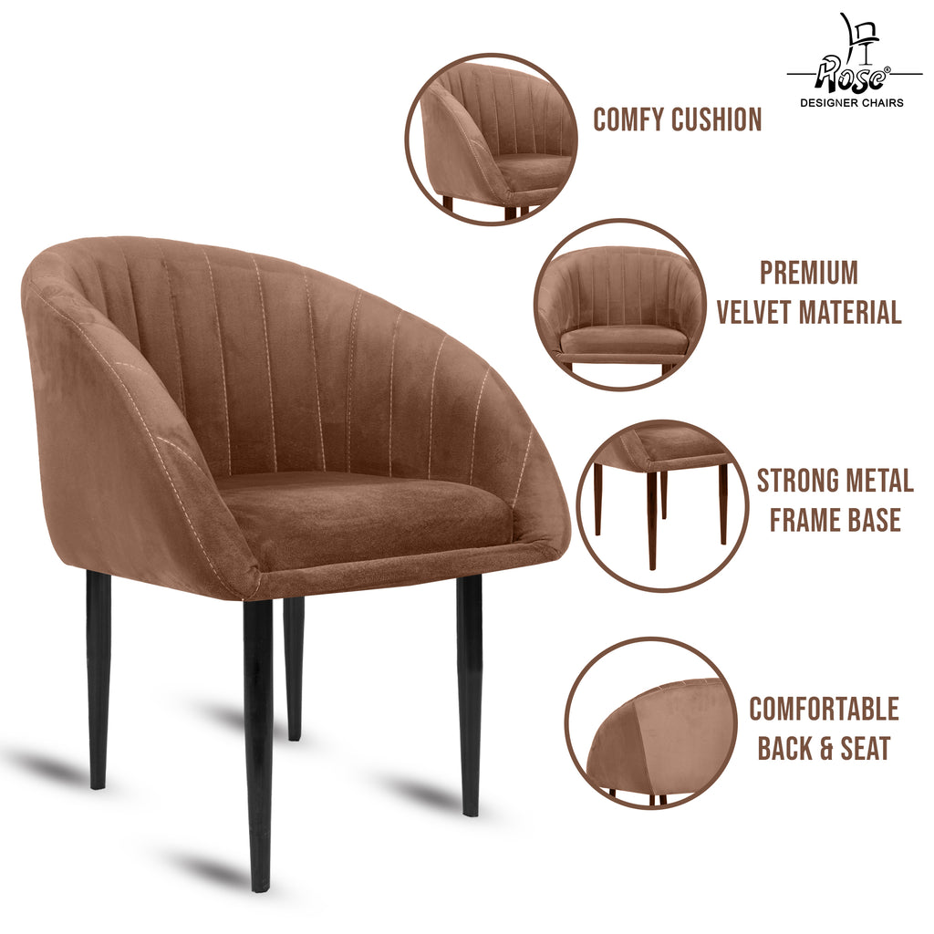 ROSE® Amber Dining Chair | Velvet