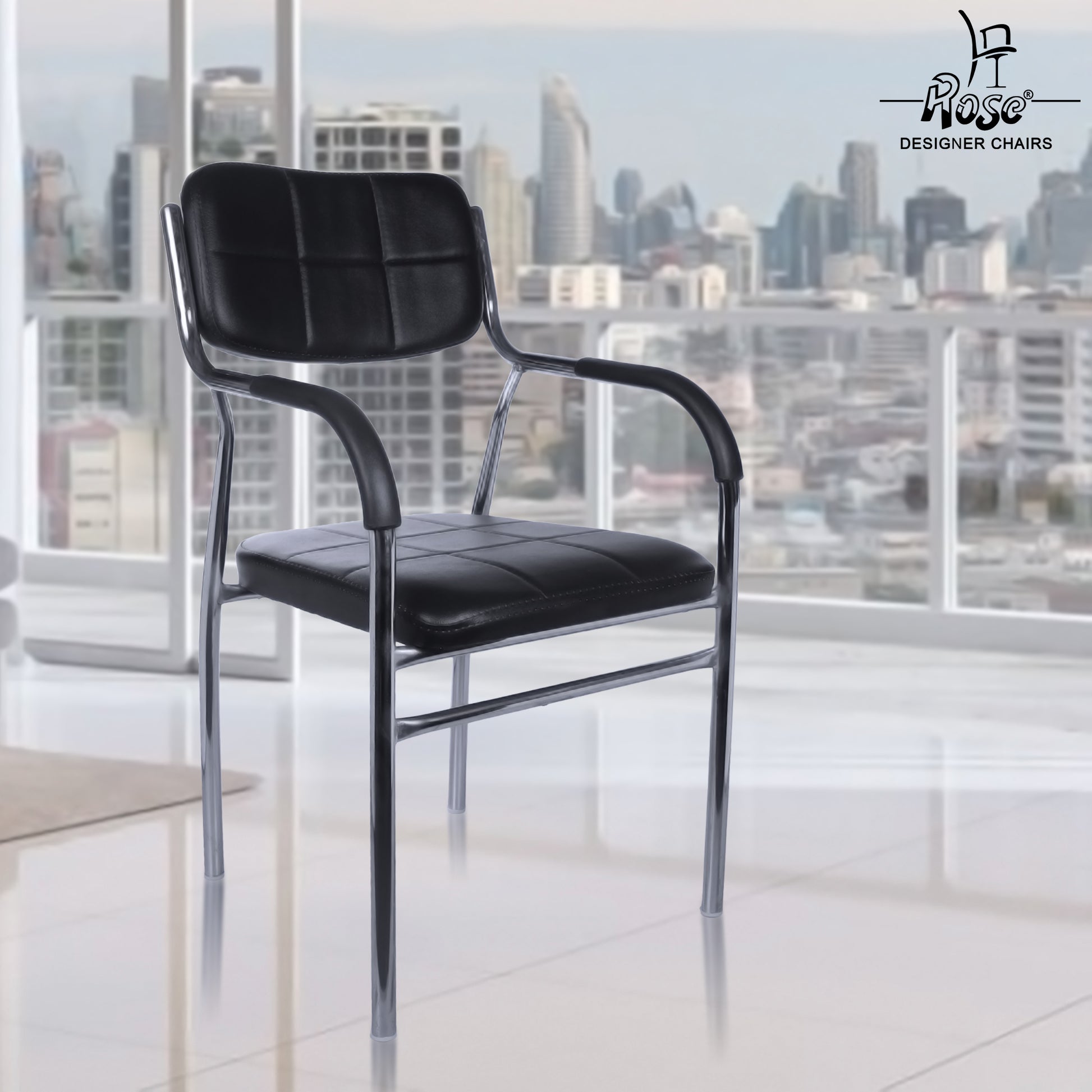 ROSE® Bliss Office Visitor Chair (Black)