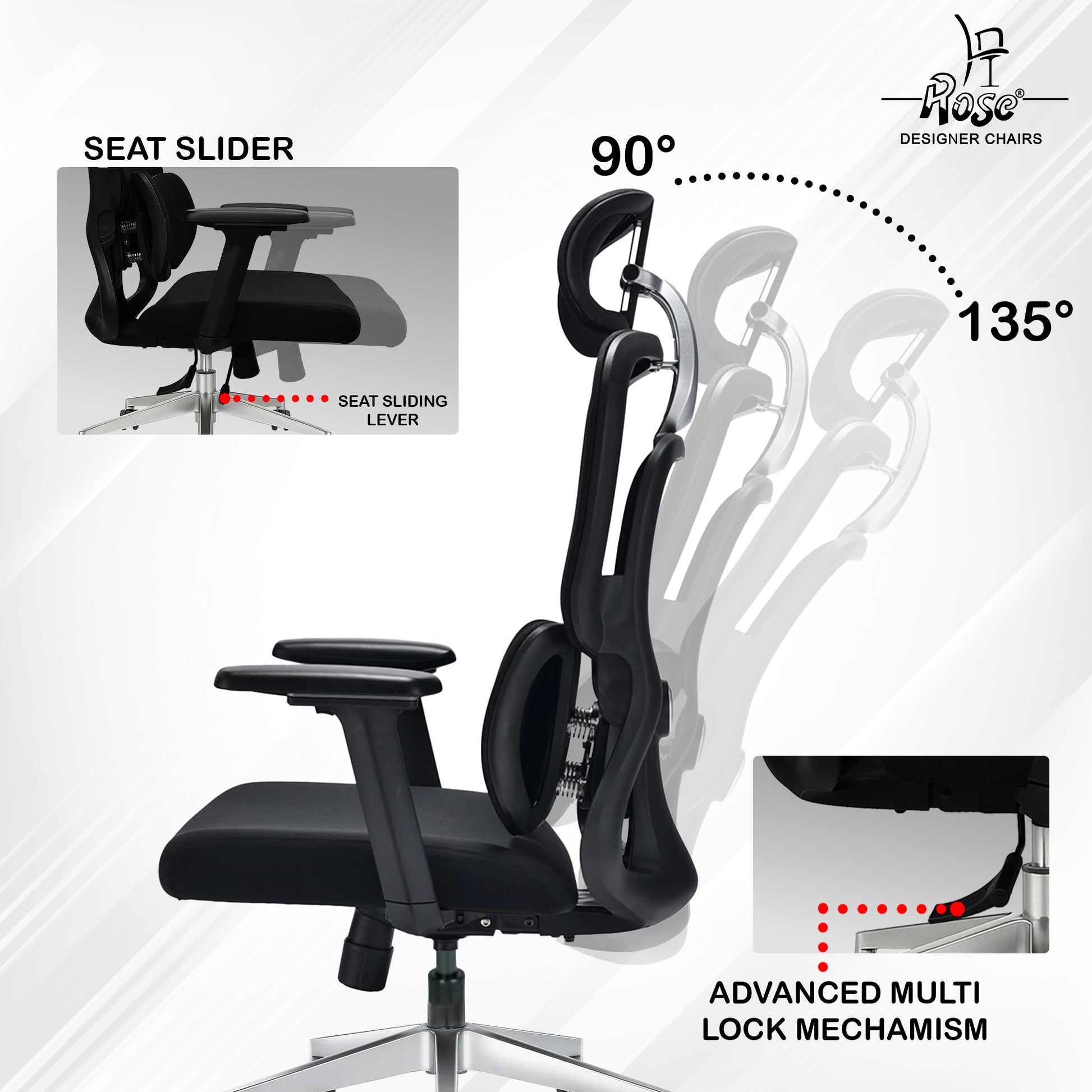 ROSE® Cartier Premium – Supreme Support Ergonomic Office Chair