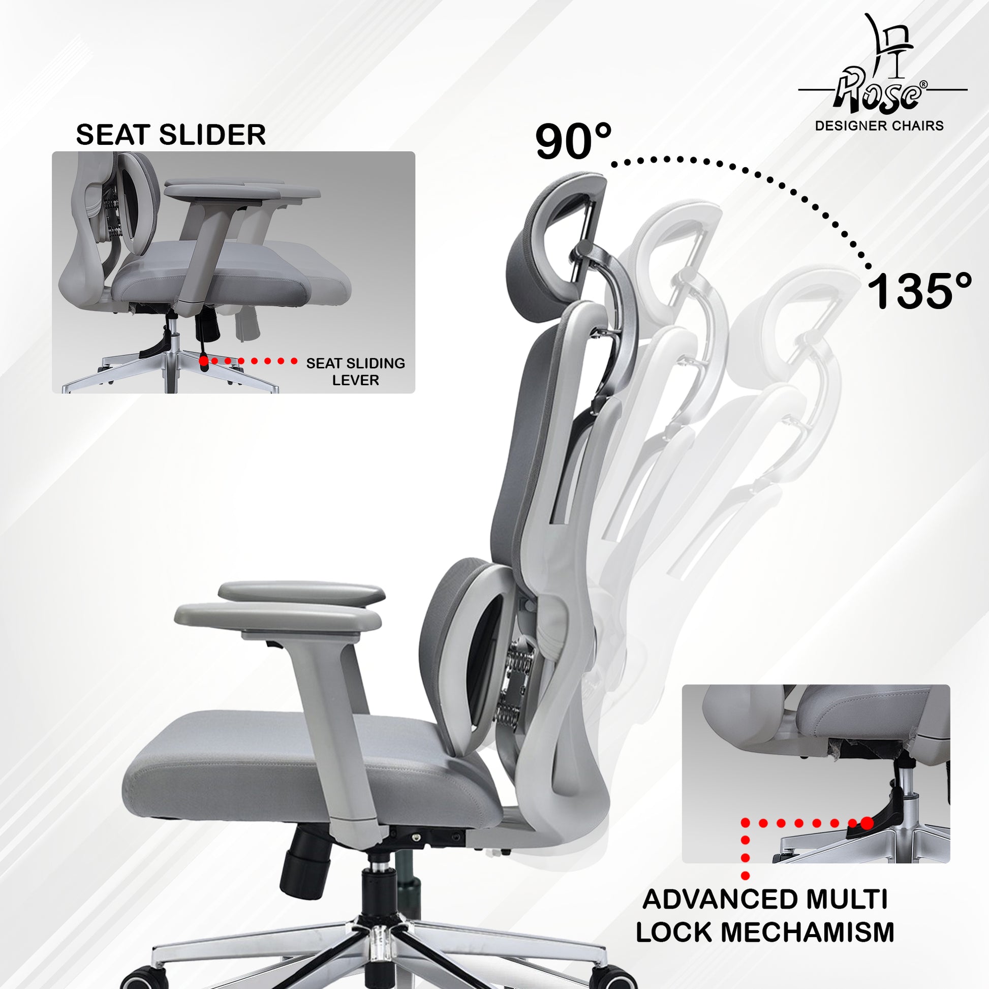 ROSE® Cartier Premium – Supreme Support Ergonomic Office Chair