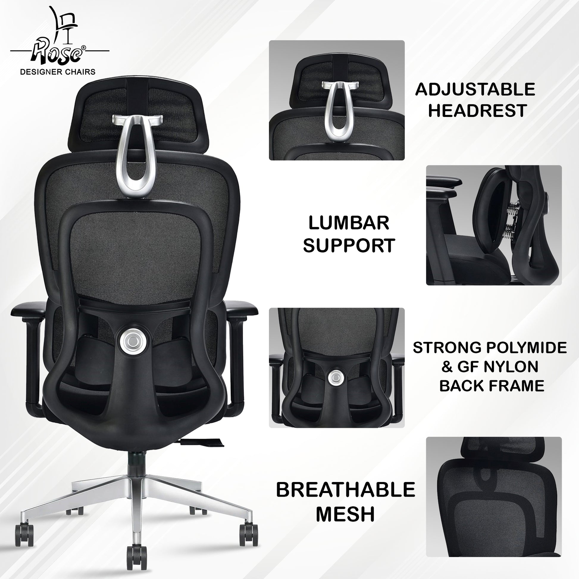 ROSE® Cartier Premium – Supreme Support Ergonomic Office Chair