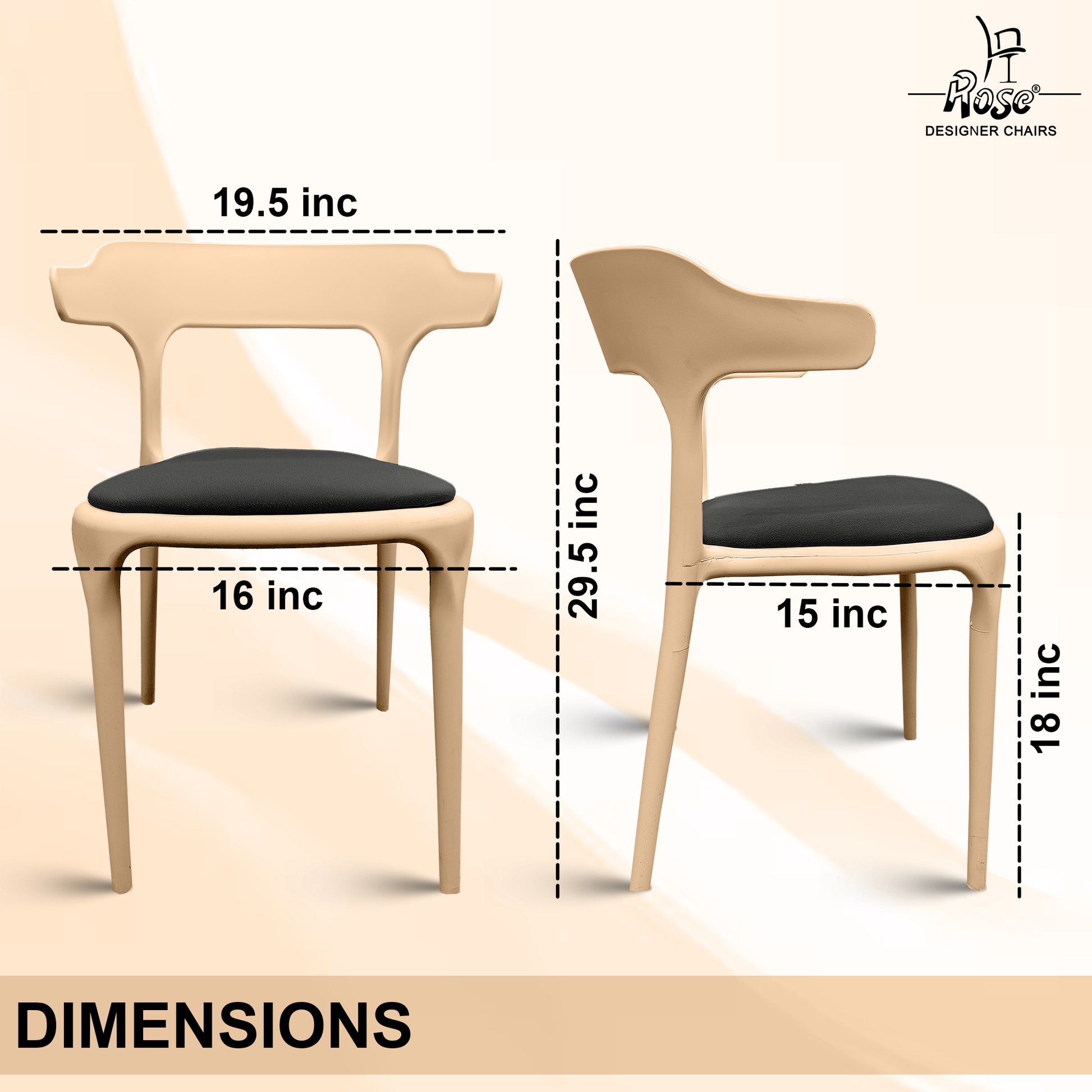 vision cushion black and cream set of 4