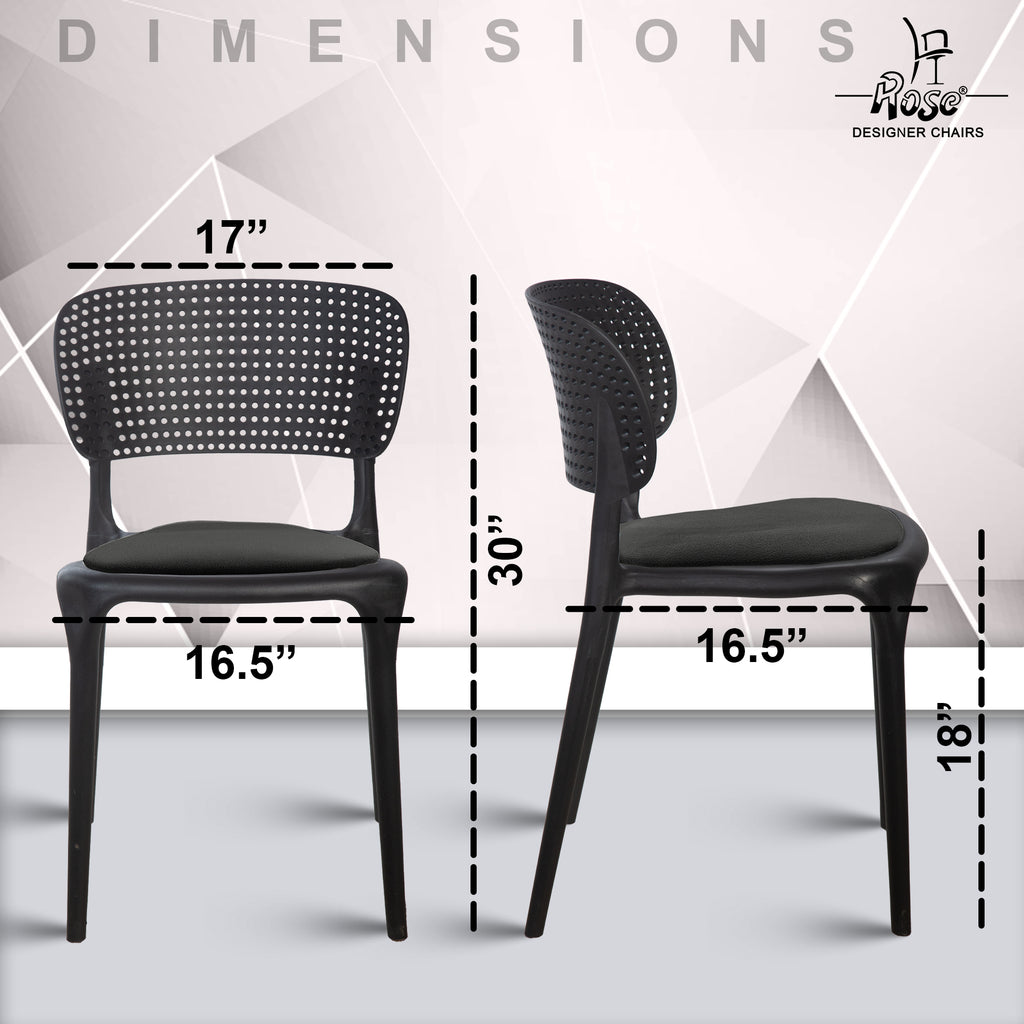 Evaa black cushion(black) set 2 dimensions 