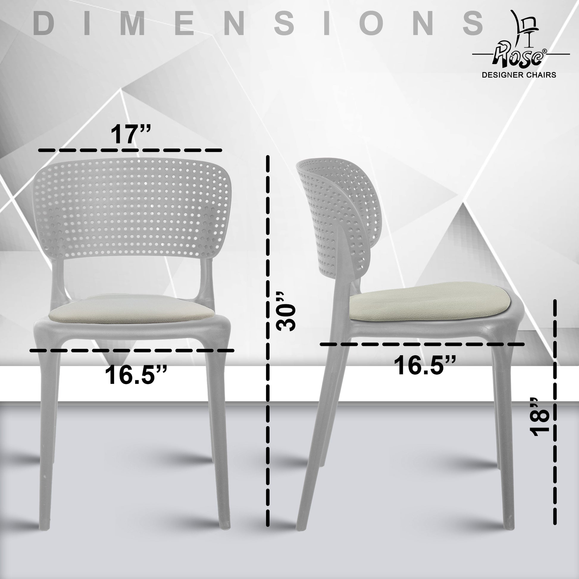 Evaa grey cushion grey set of 2 dimensions