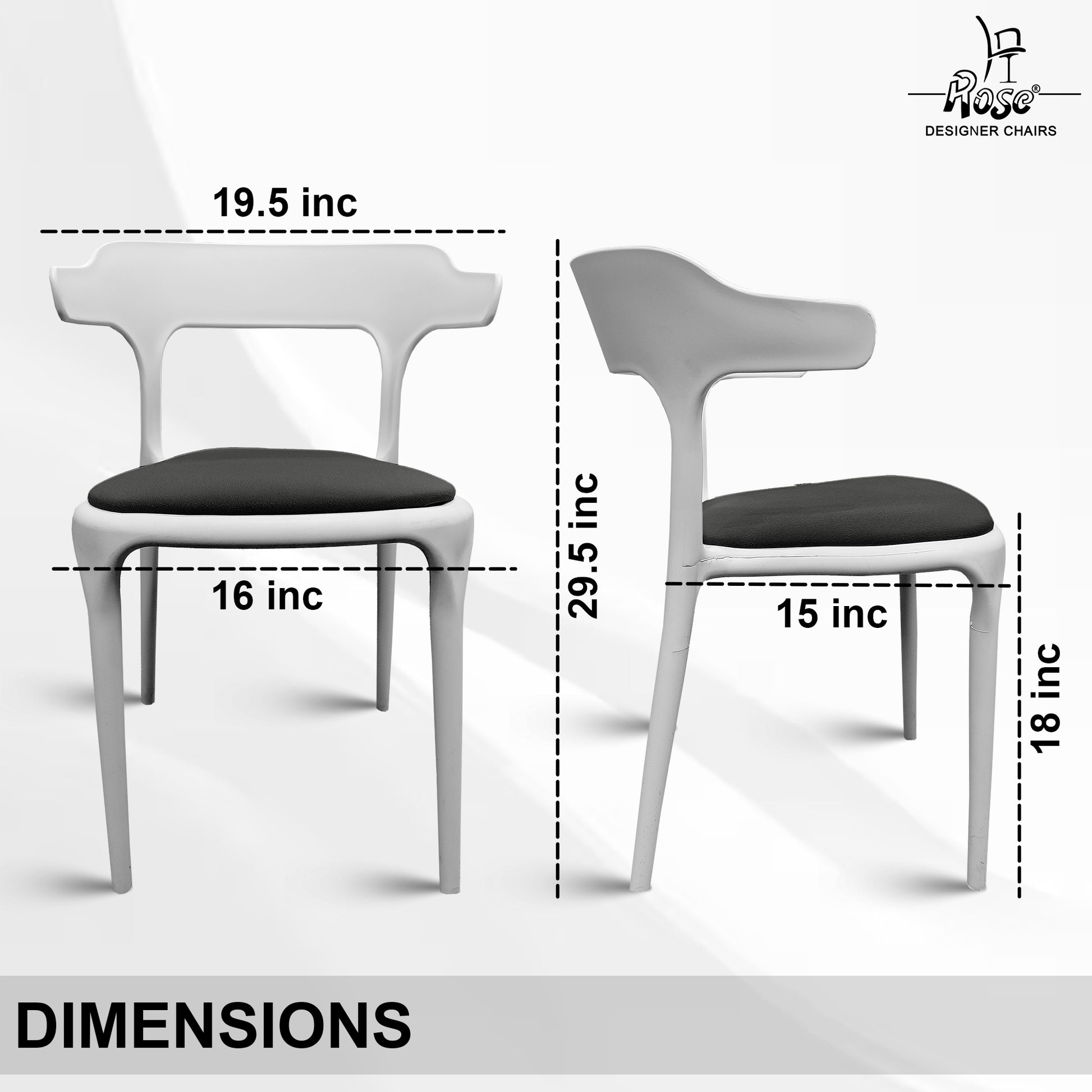 vision cushion black and white set of 2