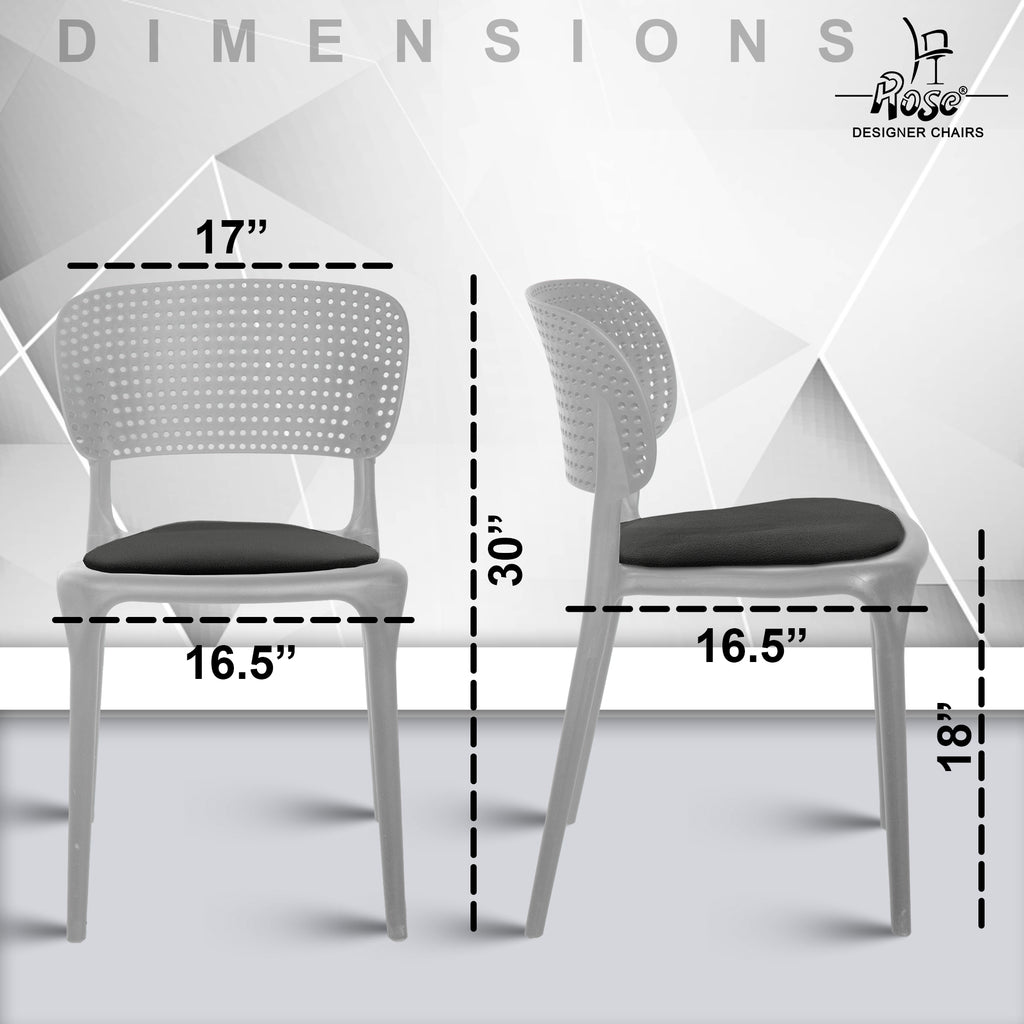 Evaa grey  cushion black set of 4 dimensions