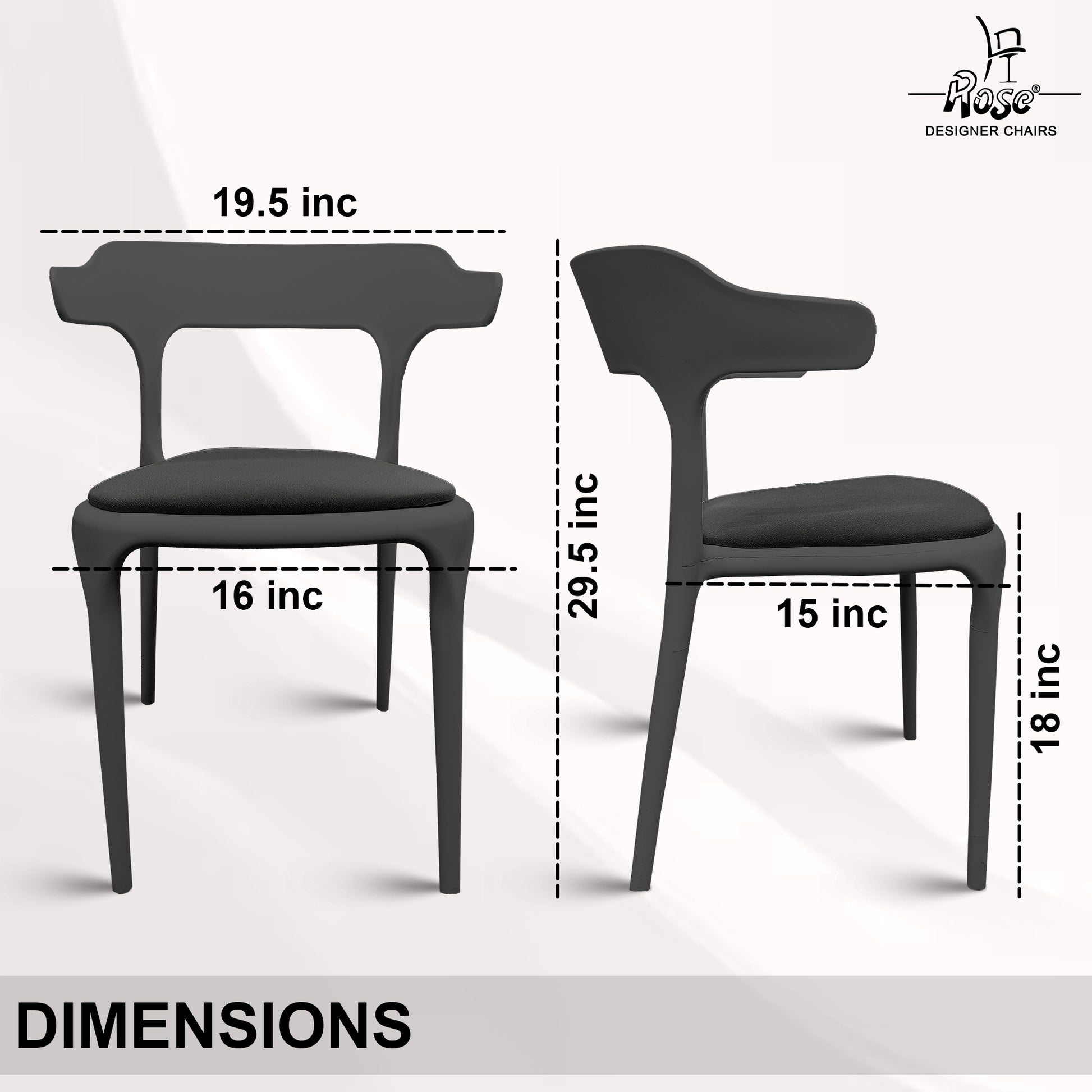 ROSE® Vision Comfort Cafe Chair with Premium Cushion Seat