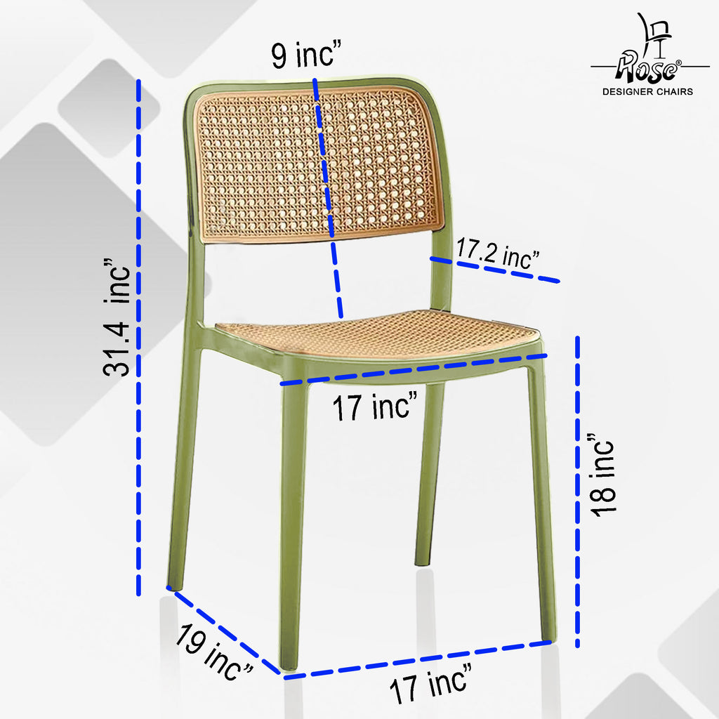 Tokiyo Chair(Green) Set of 4 Dimension