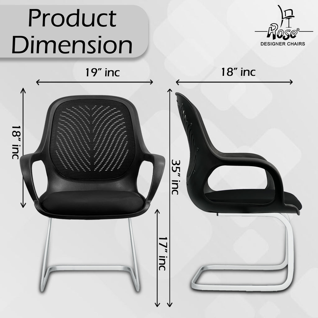 Zaria full black vistar chair diamension img