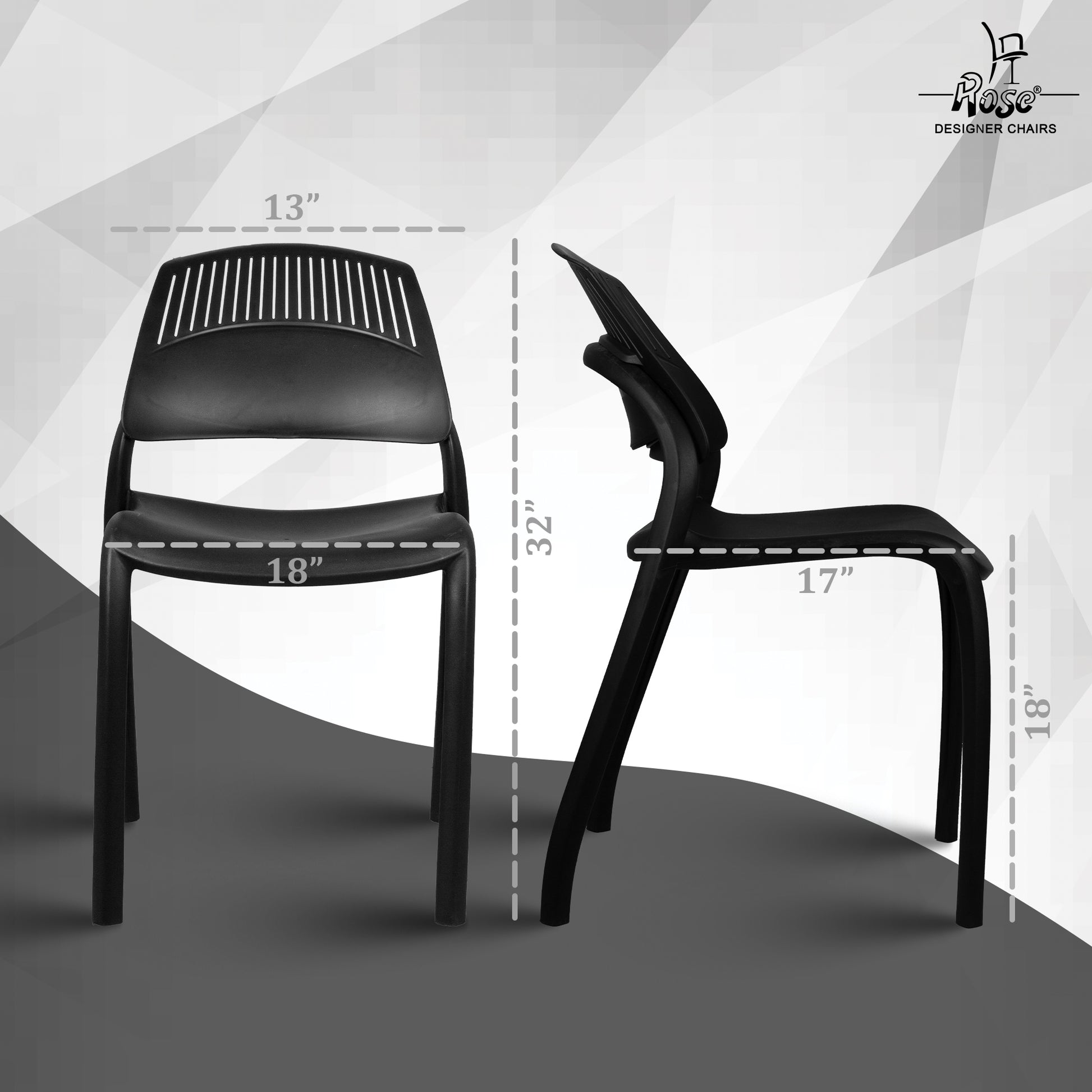 Riveria Cafe Chair set of 01 black