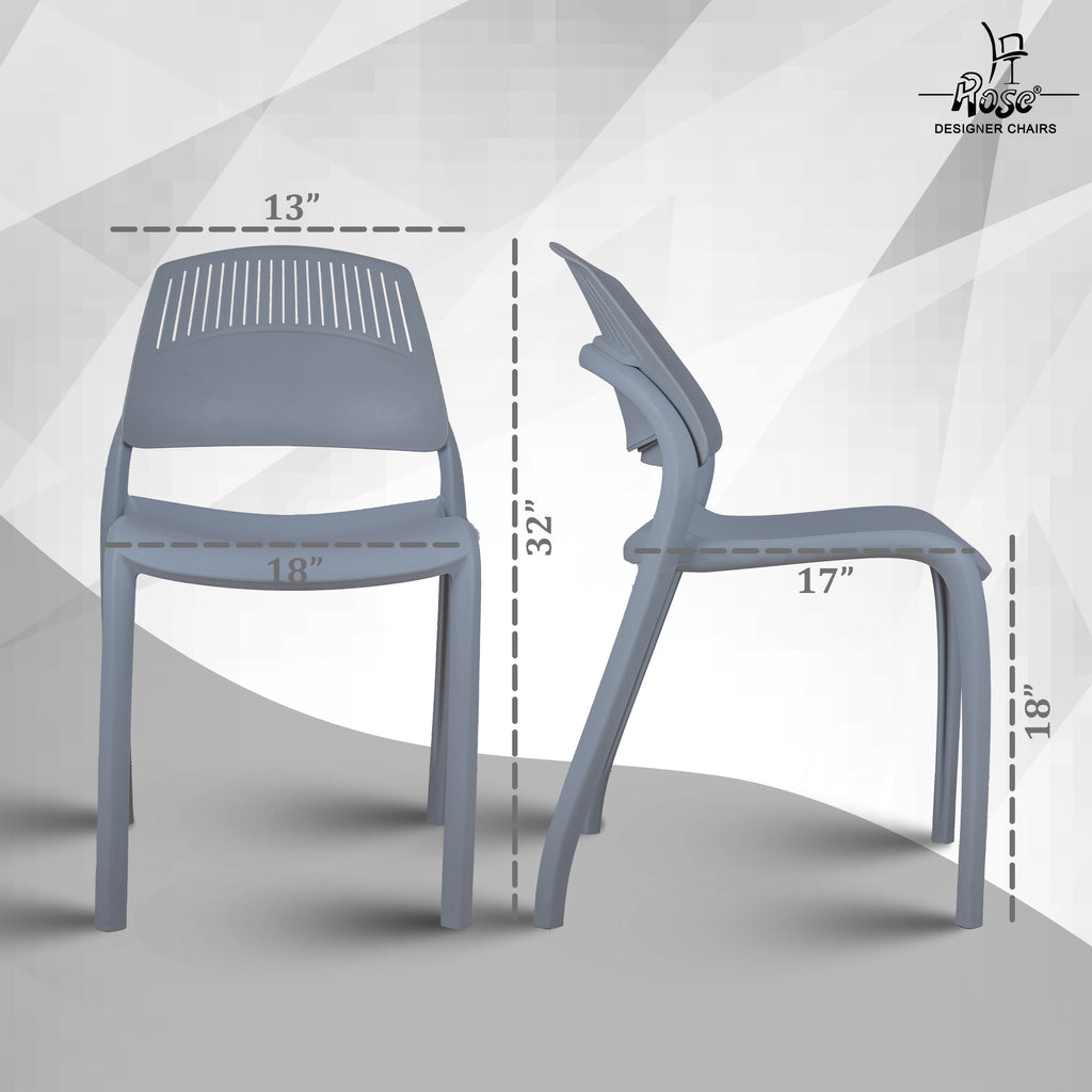 Riveria Cafe Chair set of 02 Grey