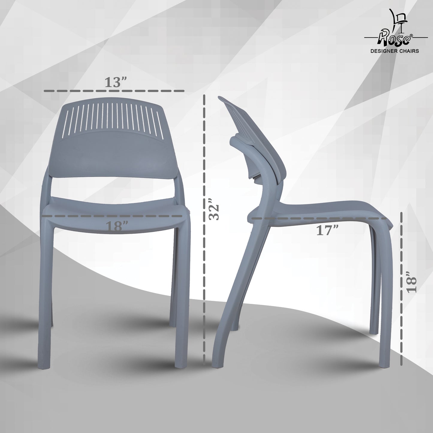 Riveria Cafe Chair set of 02 Grey
