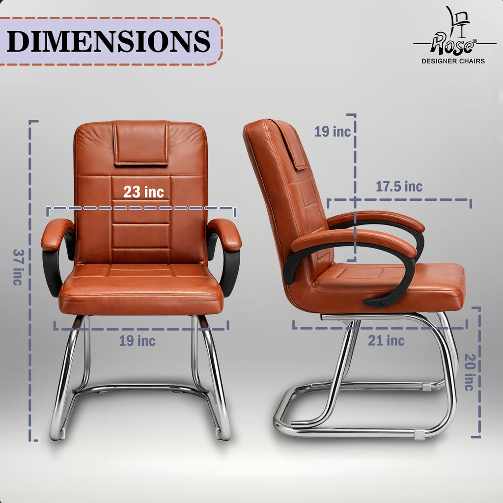 Regalix Exeutive Visitor (Brown)Set of 1 Diamension
