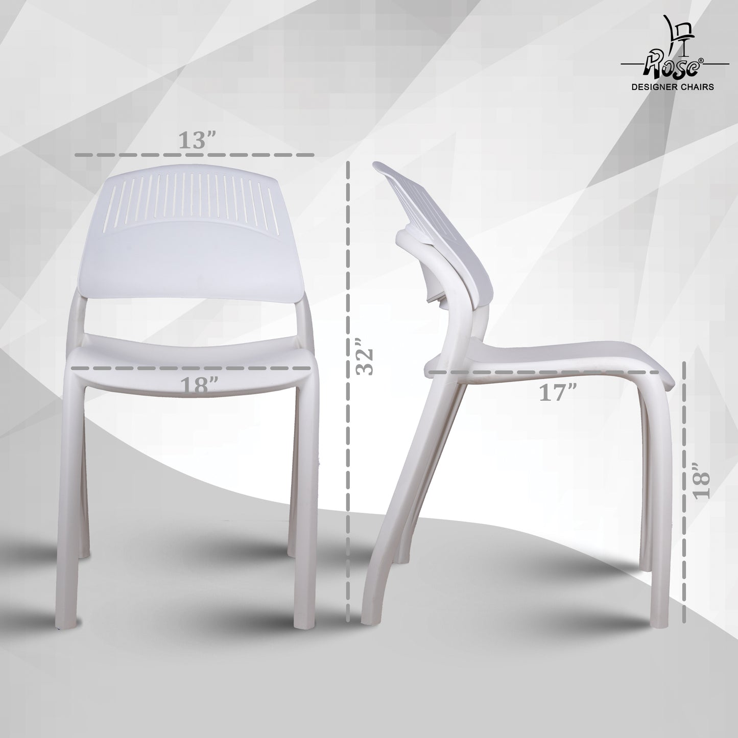 Riveria Cafe Chair set of 02 White