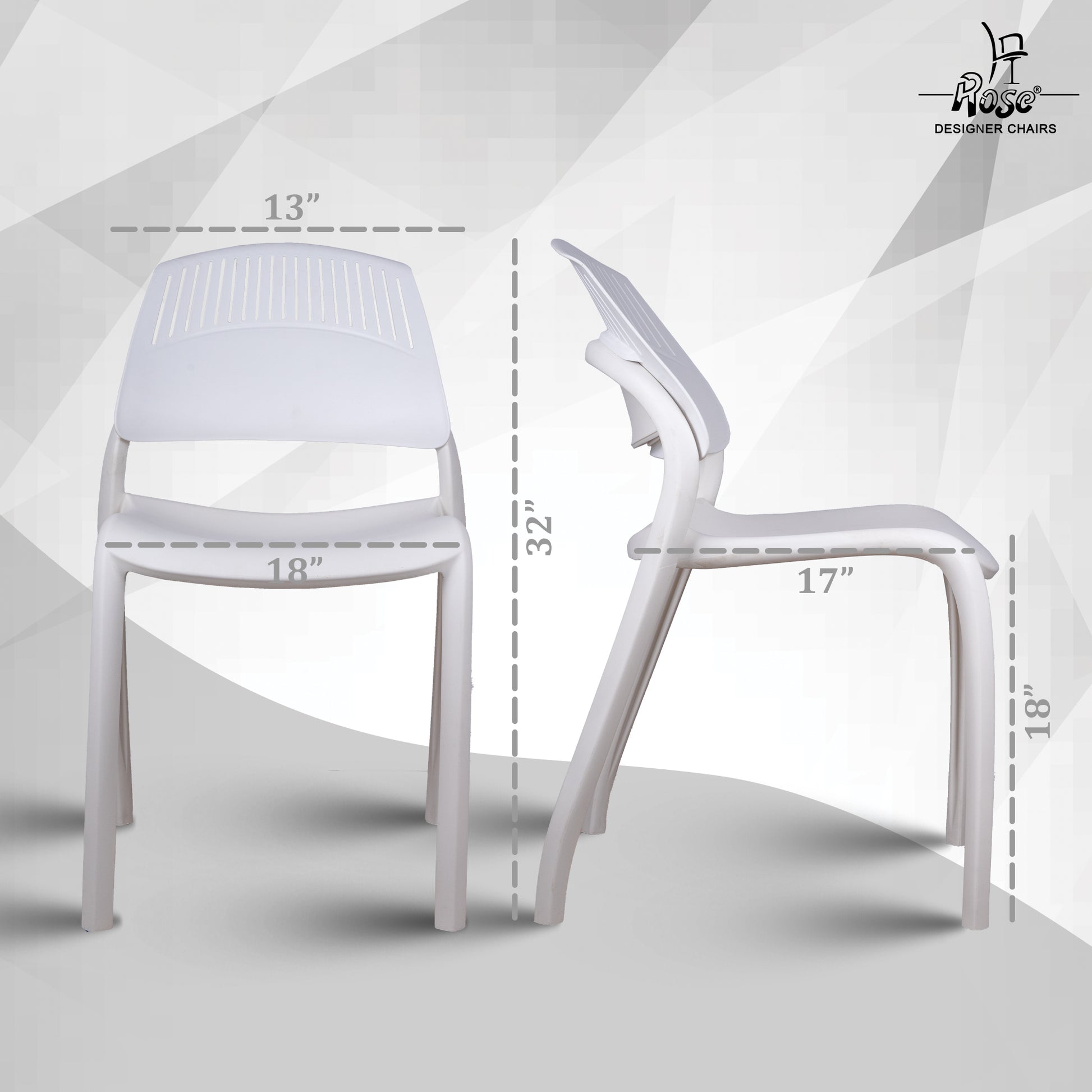 Riveria Cafe Chair set of 02 White